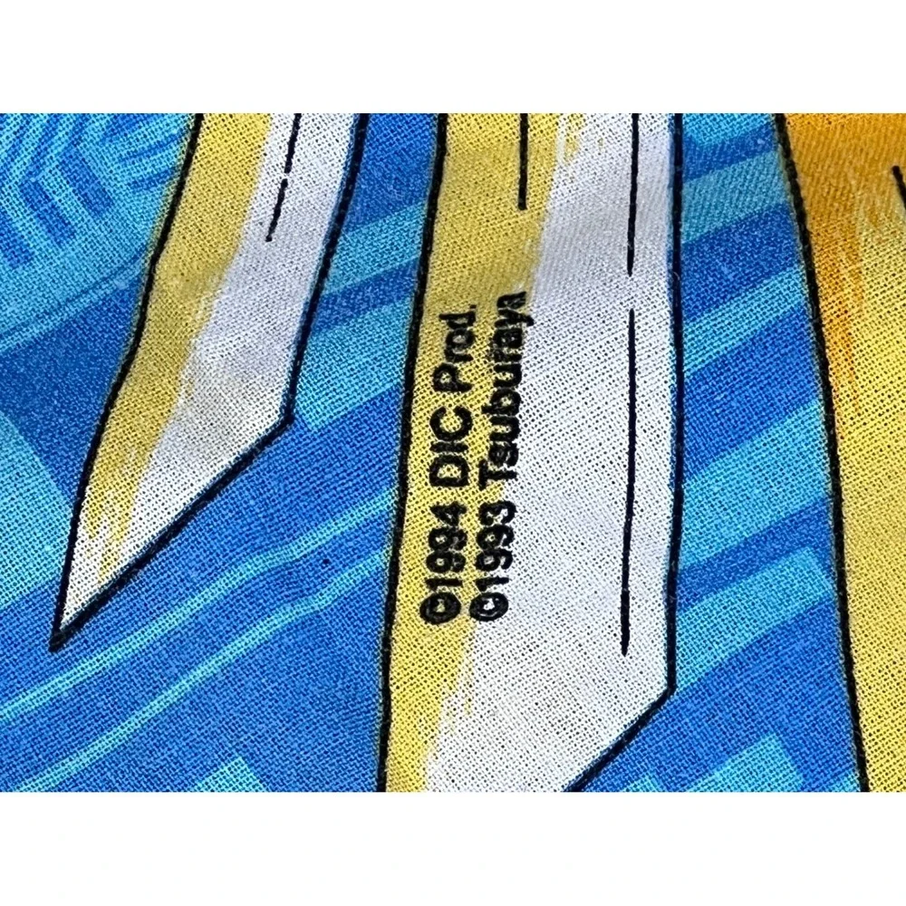Vintage 1994 Superhuman Samurai Syber-Squad‎ Twin Sheet Set 3pc DIC Tsuburaya